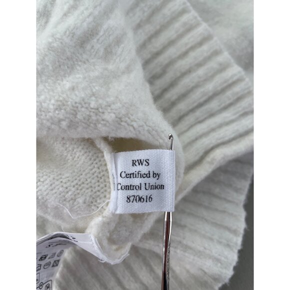 AllSaints Asha Sweater Size Small Soft Fluffy Long Sleeve Pullover Cream Comfort - Picture 6 of 16